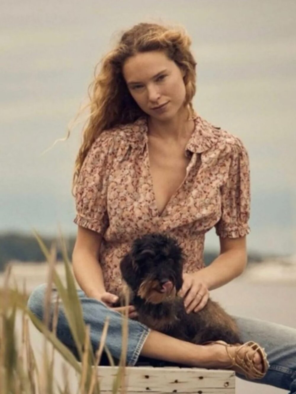 Doen Silk Bergamot Blouse in Tresors de La Mer Shell Print - Picture 2 of 5